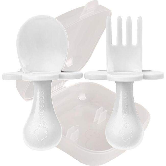 Ergonomic Utensils with Travel Case, White - Food Storage - 2