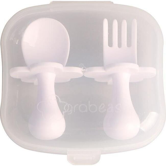 Ergonomic Utensils with Travel Case, White - Food Storage - 3