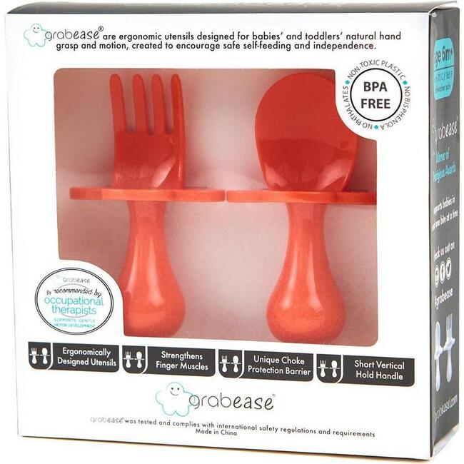 Ergonomic Utensils with Travel Case, Orange - Food Storage - 4