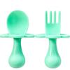 Ergonomic Utensils with Travel Case, Mint - Food Storage - 1 - thumbnail