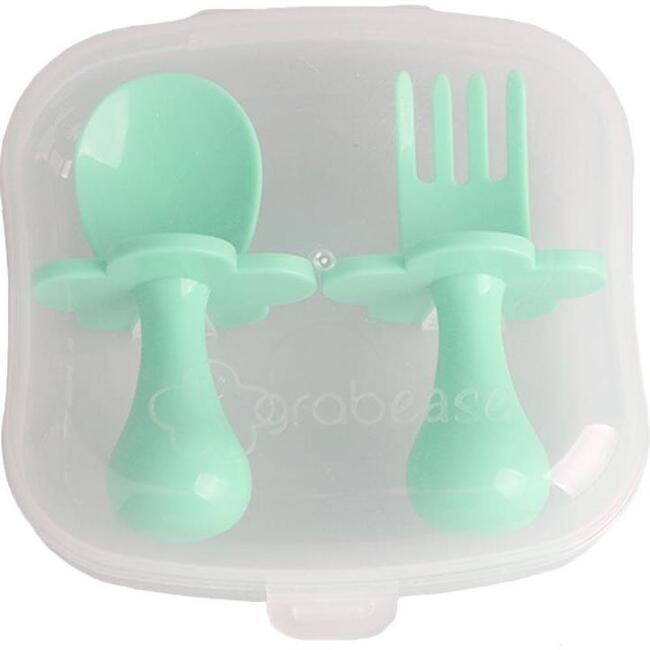 Ergonomic Utensils with Travel Case, Mint - Food Storage - 3