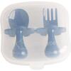 Ergonomic Utensils with Travel Case, Navy - Tableware - 3