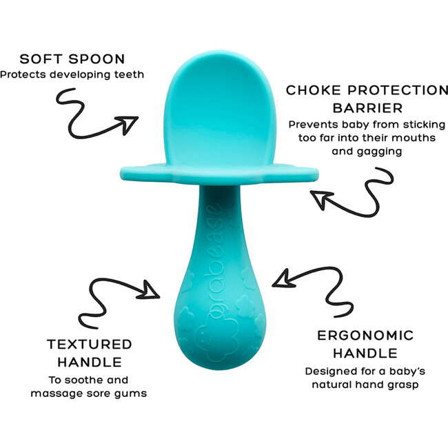Double Silicone Spoons, Teal - Food Storage - 3