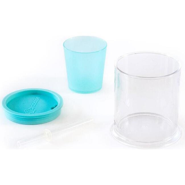Spoutless Sippy & Straw Convertible Cup Set, Teal - Sippy Cups - 4