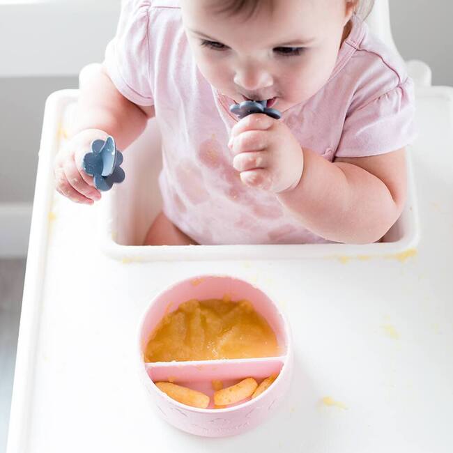 Silicone Suction Bowl, Blush - Food Storage - 5
