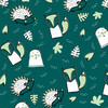 All Over Bib Forest, Green - Bibs - 3