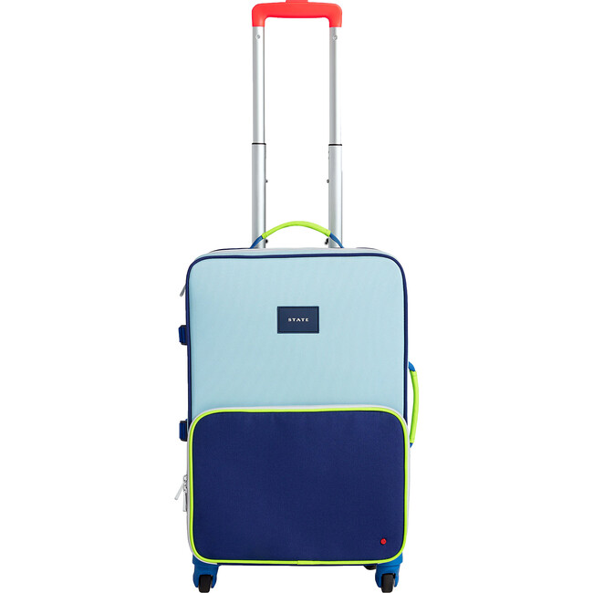 Logan Suitcase, Navy and Neon - Luggage - 1