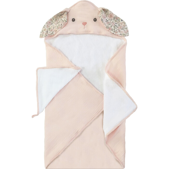Petit Bunny Towel Set, Pink - Towels - 1