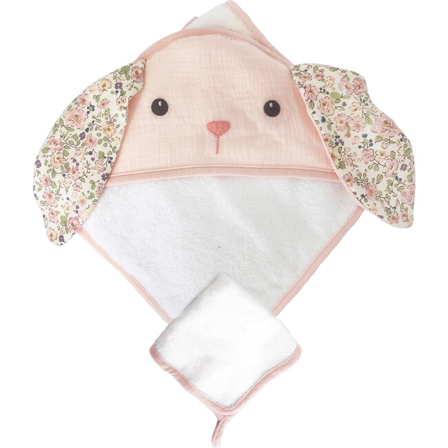 Petit Bunny Towel Set, Pink - Towels - 3