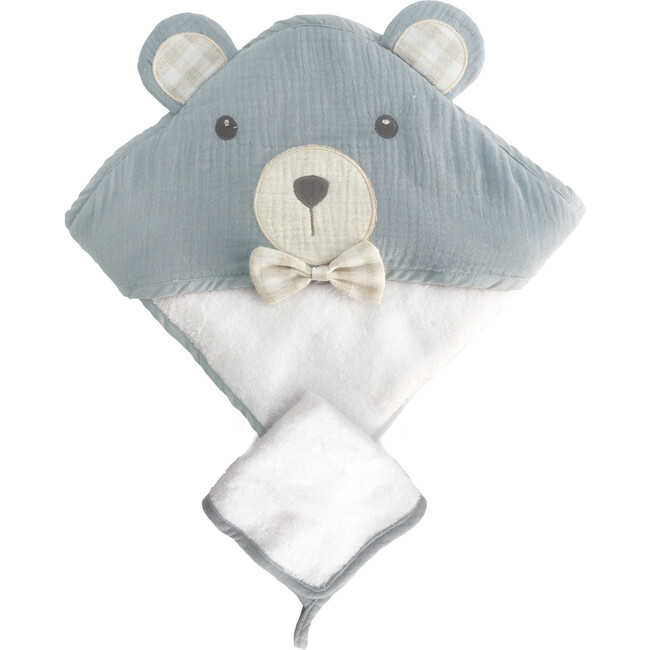 Petit Bear Towel Set, Blue - Towels - 2