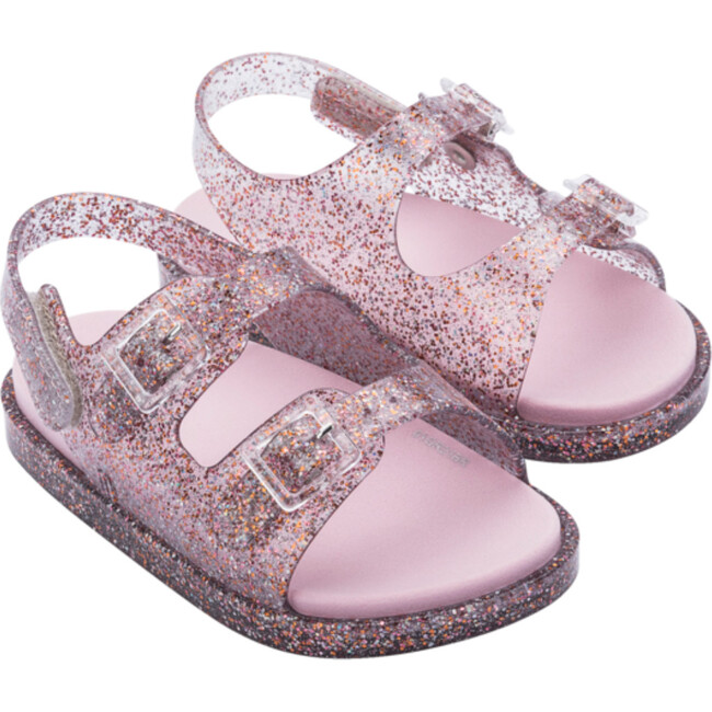 Wide Sandal, BB Pink Glitter - Sandals - 1 - zoom