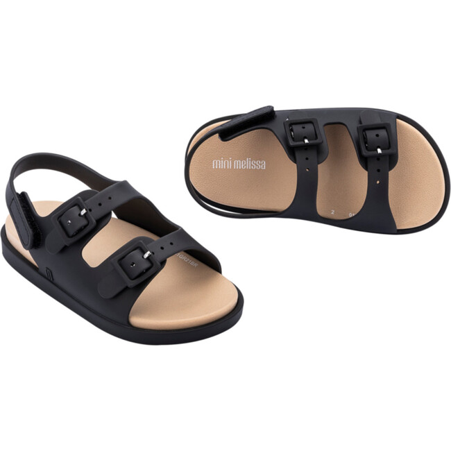Wide Sandal, BB Black & Beige - Sandals - 4