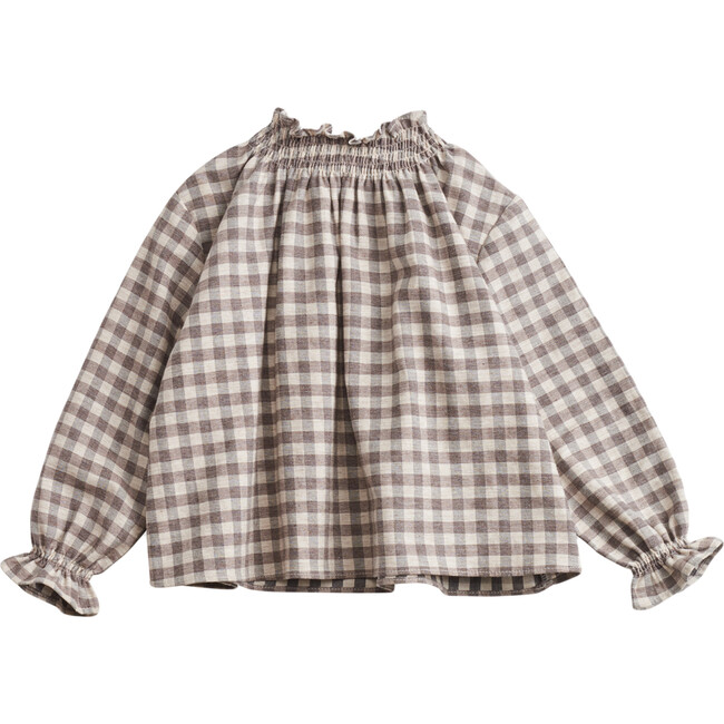Sabine Blouse, Café Gingham - Blouses - 1