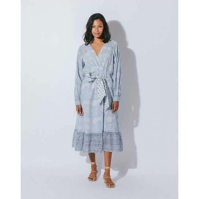 Women's Garnet Kimono, Hydrangea - Dresses - 3