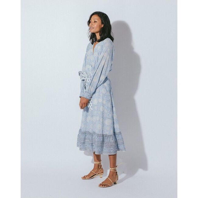 Women's Garnet Kimono, Hydrangea - Dresses - 4