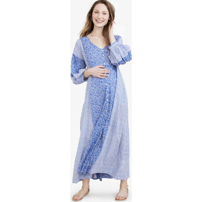 The Women's Nessa Dress, Sky Wildflower - Dresses - 2
