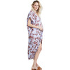 The Women's Linen Riviera Dress, Heron Print - Dresses - 1 - thumbnail