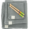 Linen Waffle Towel, Blue Fog - Towels - 1 - thumbnail