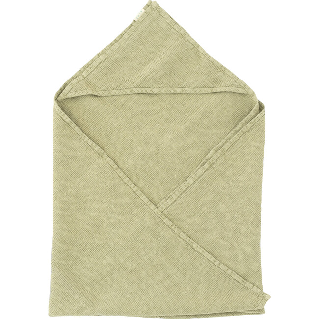 Linen Hooded Towel, Sage - Towels - 1
