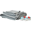4-Piece Waffle Linen Towel Set, Light Grey - Towels - 2