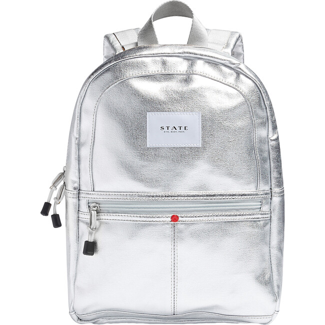 silver backpack