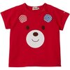 Smiley Bear Tee , Red - Tees - 1 - thumbnail