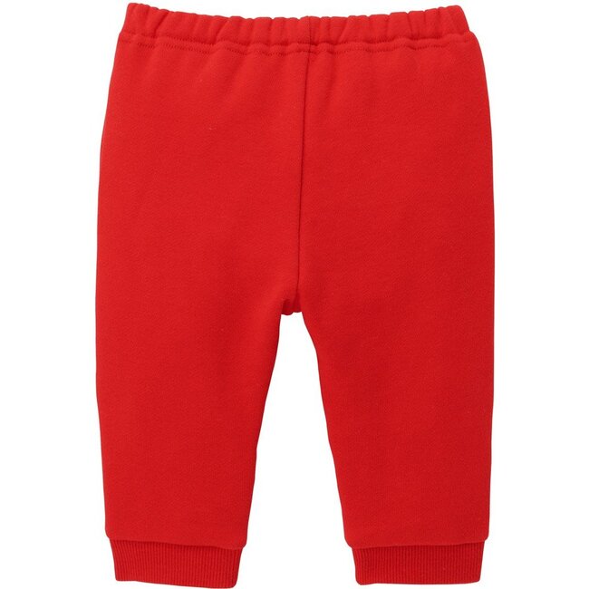 Smiley Bear Sweats, Red - Sweatpants - 2