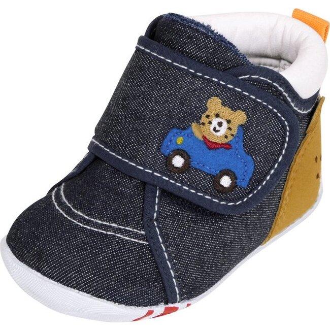 Smiley Bear First Walking Shoes, Navy - Sneakers - 3