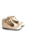 Dione T-Strap, Nude with Metal - T-Straps - 1 - thumbnail