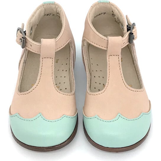 Dione T-Strap, Nude with Mint - T-Straps - 3