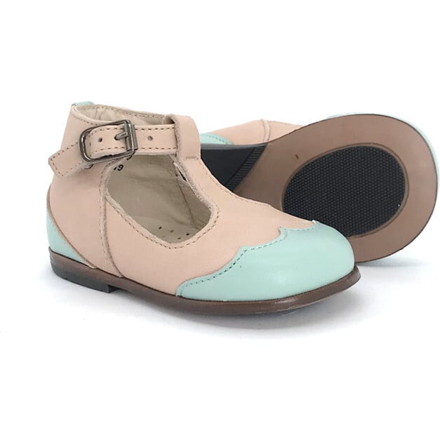 Dione T-Strap, Nude with Mint - T-Straps - 4