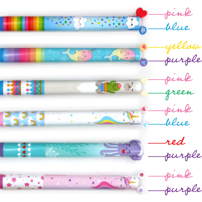 Twice as Nice 2 Click Pens, Rainbow - Arts & Crafts - 2