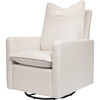Cali Pillowback Swivel Glider, Cream Performance Eco-Weave - Nursery Chairs - 1 - thumbnail