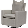 Cali Pillowback Swivel Glider, Grey Performance Eco-Weave - Nursery Chairs - 1 - thumbnail