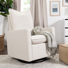 Cali Pillowback Swivel Glider, Cream Performance Eco-Weave - Nursery Chairs - 2 - thumbnail
