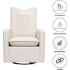 Cali Pillowback Swivel Glider, Cream Performance Eco-Weave - Nursery Chairs - 3