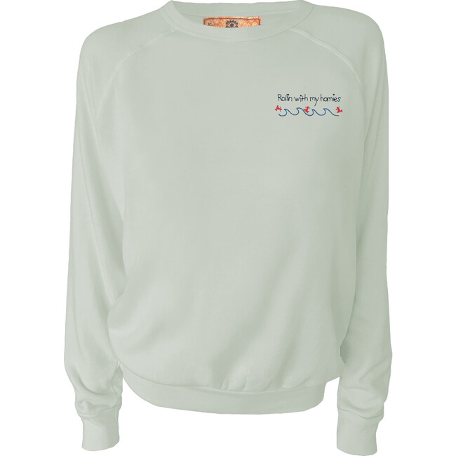 Women's Rollin' w/ My Homies Pullover, Seafoam Green