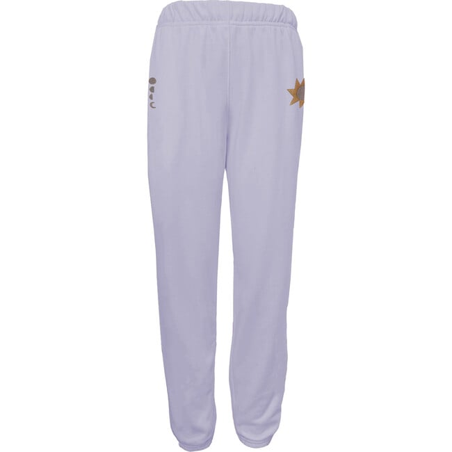 Women's Metallic Day and Night Sweatpants, Blue Lavender