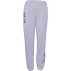 Women's Flower Power Sweatpants, Blue Lavender - Sweatpants - 1 - thumbnail