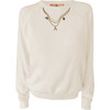 Women's Monogrammable Charm Necklace Pullover, Natural - Sweatshirts - 1 - thumbnail