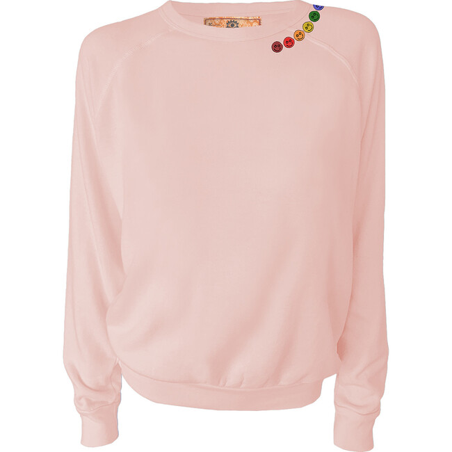 Women's Be Happy Pullover, Sunset Pink - Sweatshirts - 1