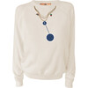Women's Monogrammable Charm Necklace Pullover, Natural - Sweatshirts - 6