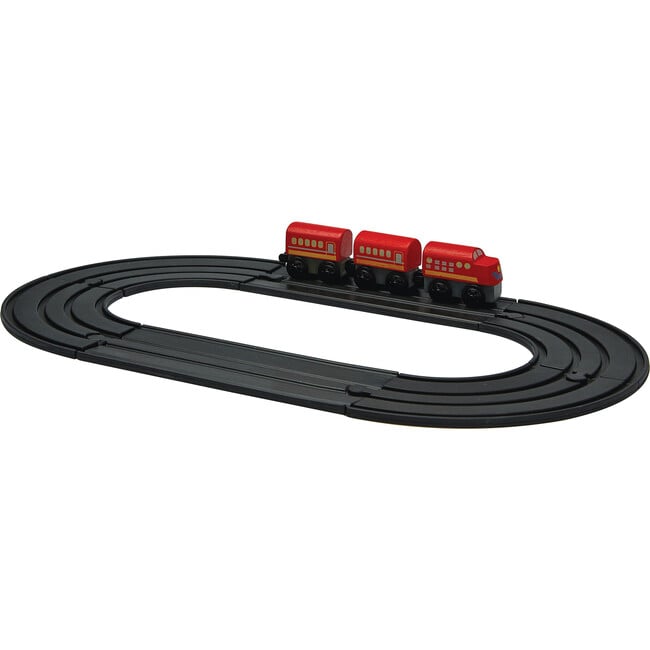 Road Train Set Road & Rail - Starter Set - PlanToys Vehicles & Trains | Maisonette