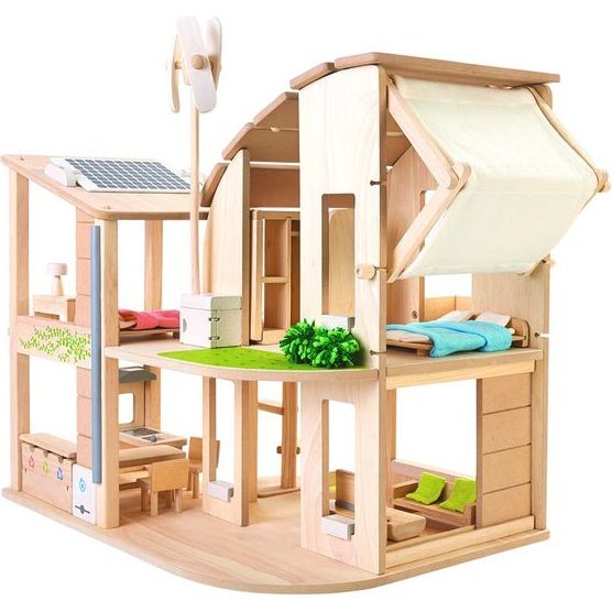 Green Dollhouse w/Furniture - Dollhouses - 1