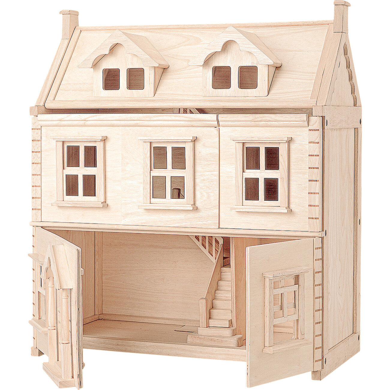 plain wooden dolls house