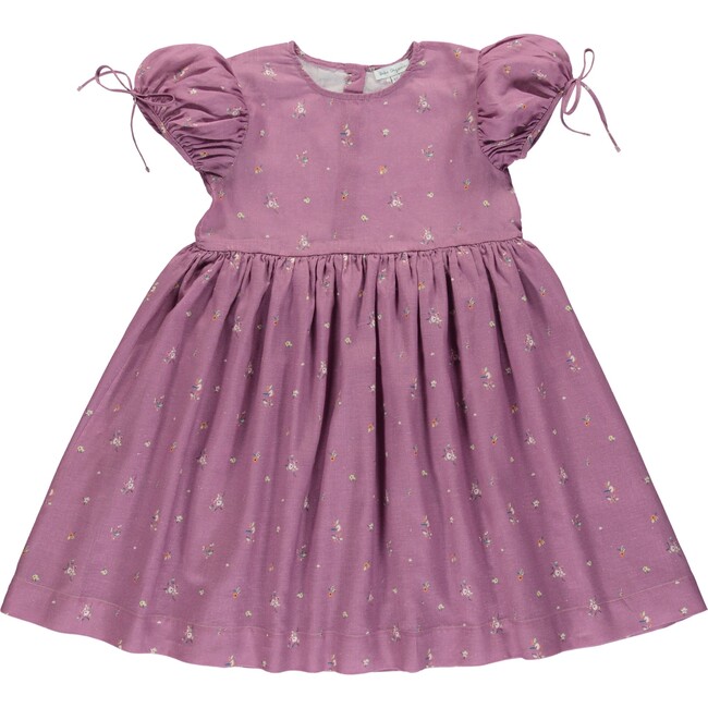 Adele Dress Purple Flowers - Dresses - 1