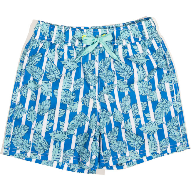 Tristan Swim Trunk, Blue - Swim Trunks - 1