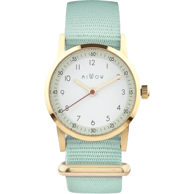 Millow Opale Watch, Mint Green and Gold