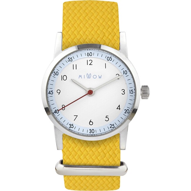 Millow Ciel Braided Watch, Yellow and Silver