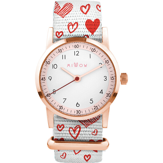 Millow Blossom Watch, Hearts and Rose Gold - Watches - 1